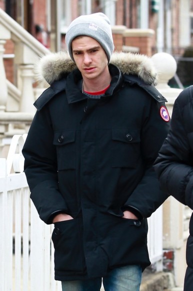 Andrew Garfield wears the Canada Goose Banff Parka 
