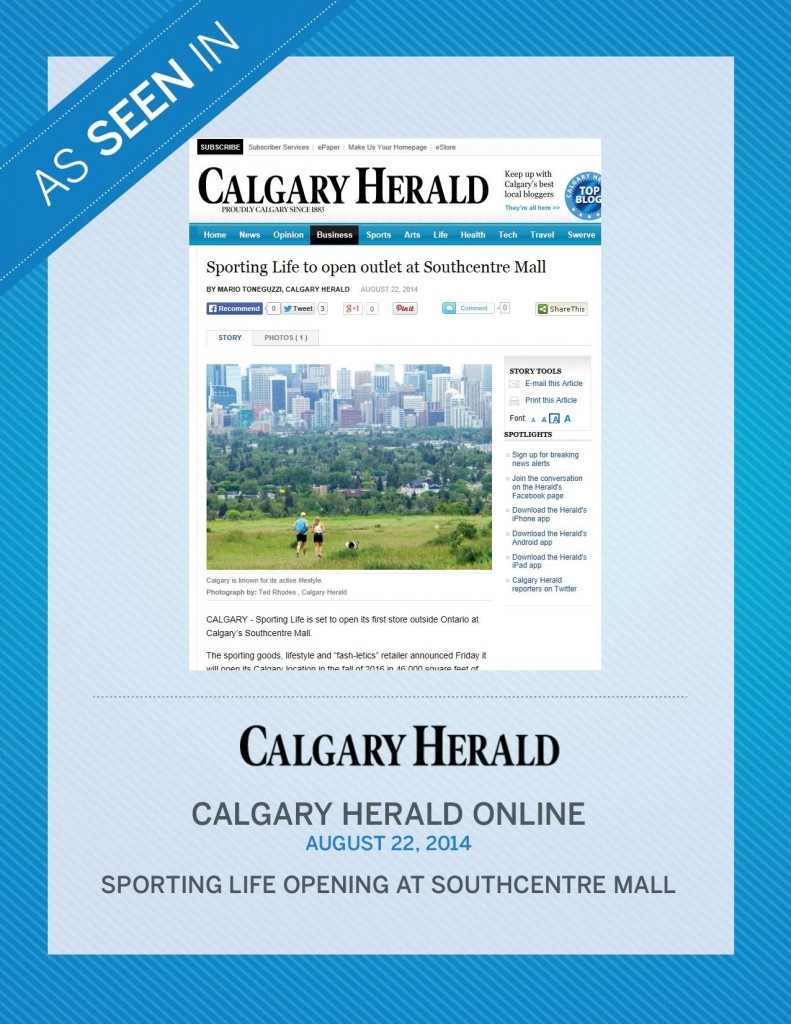 Calgary Herald Online – August 22nd, 2014