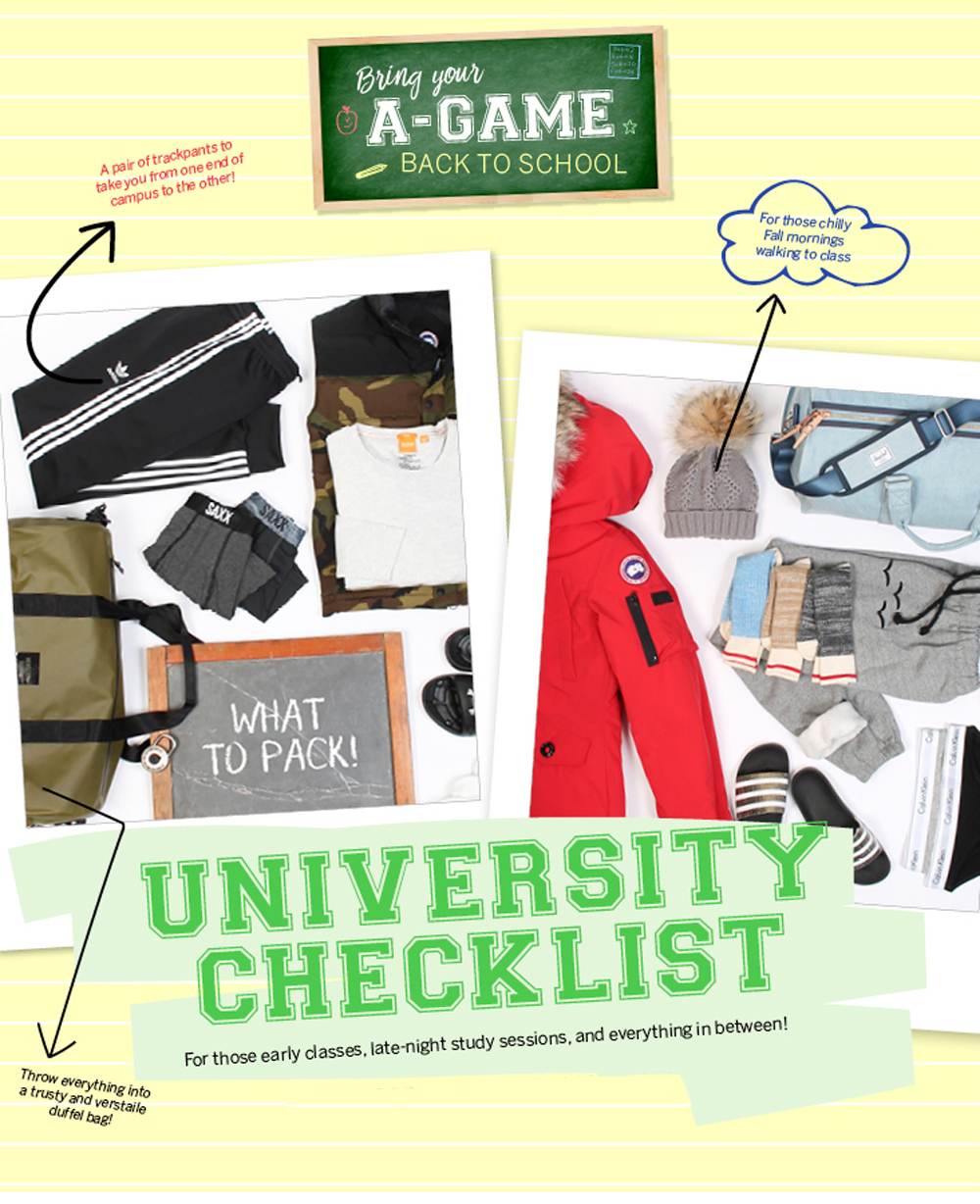 University Packing List