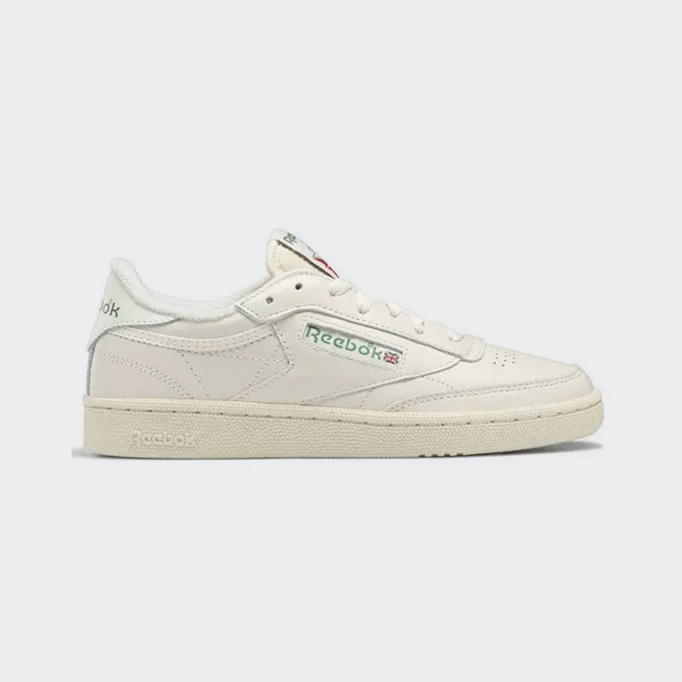 Take a classic and make it vintage this Fall with the white Reebok Club C Vintage sneakers - a timeless tennis shoe for any style.