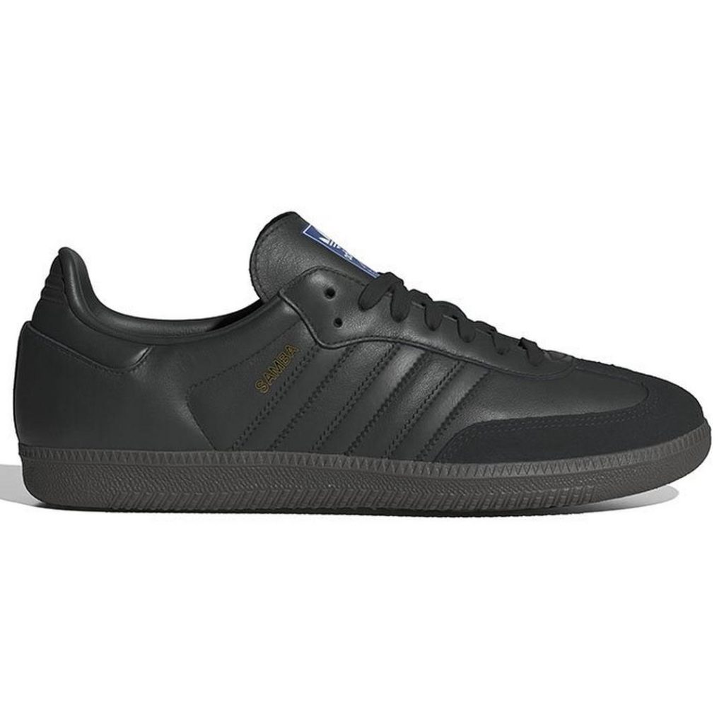 All black low-top adidas sneaker with a black rubber outsole. Tonal black details with contrast black trim at the front. Black 3-Stripes branding at the side. Black laces at the top. 2025 best school shoes
